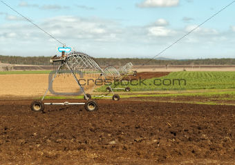 Australian agriculture rural irrigation on sugar cane farm