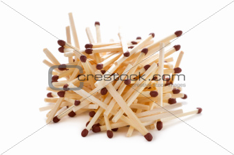 a pile of match sticks