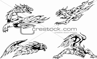Dragon flame tattoos