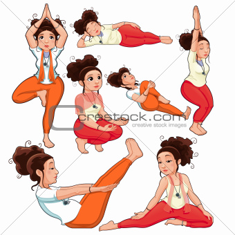 Yoga Positions. 