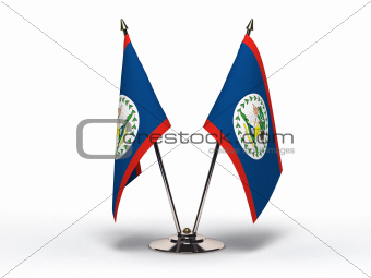 Miniature Flag of Belize (Isolated)