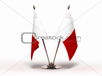 Miniature Flag of Malta (Isolated)