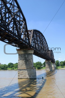 Ohio River Railroad Bridge Vert