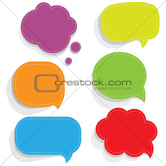 Color Paper Speech Bubbles