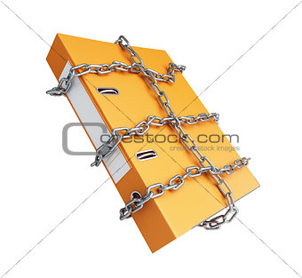 chain folder on a white background