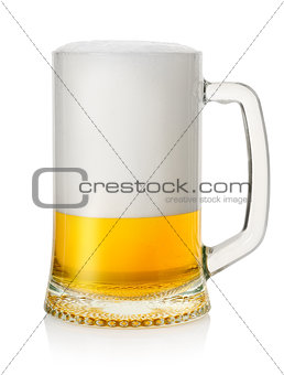 Mug with lager beer 