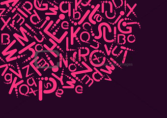 abstract background with alphabet