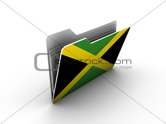 folder icon with flag of jamaica