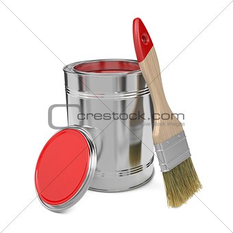 Paint Can and Paintbrush.