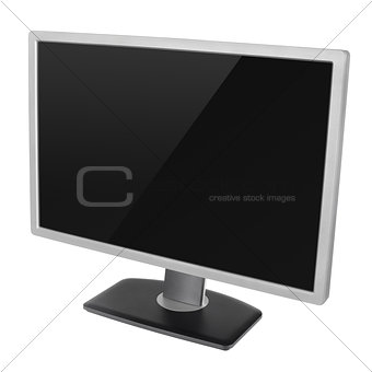 Blank modern computer display on white