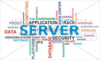 word cloud - server