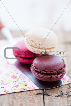 Macaroon and server