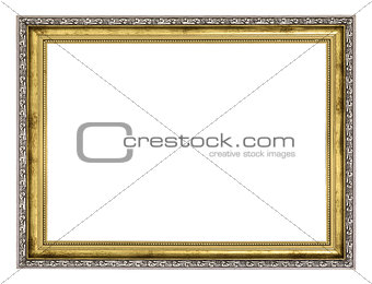 silver and gold frame