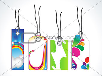 abstract multiple sale tag set