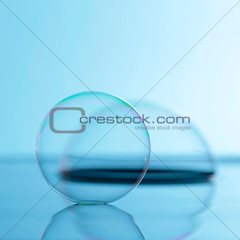 Soap bubble on the water