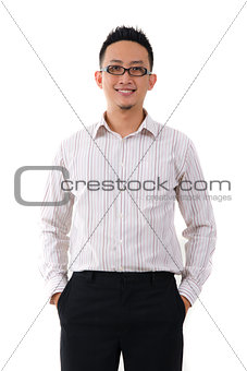 asian chinese business male in formal isolated on white backgrou