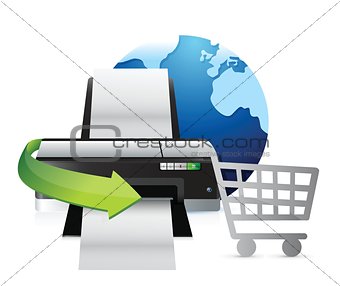 printer international shopping concept