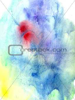 beautiful blue with hints of abstract watercolor background