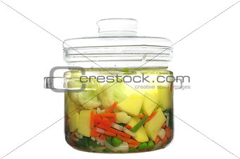 soup in glass pot