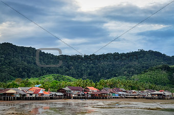 Traditional fisherman Old town village in Ko Lanta, Thailand