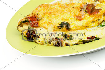 Omelet with Tomatoes and Greens
