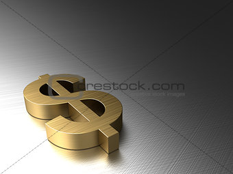 metal background with dollar
