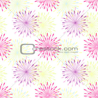 Springtile Colorful Flower Seamless Pattern