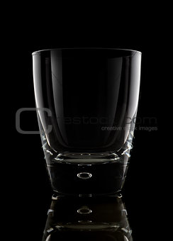 Glass on a black background