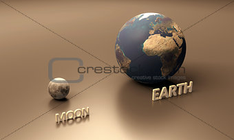 Planet Earth and the Moon