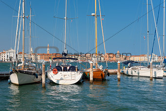 Boats at the pier in Venice