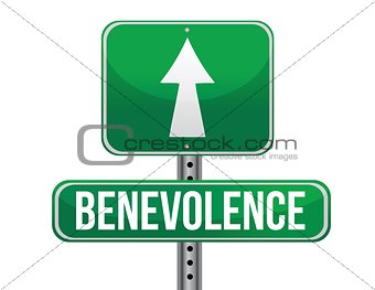 benevolence road sign illustration design
