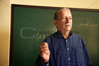 School people, professor talking to students during lesson in co