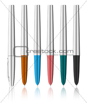 Colorful metallic ball pens