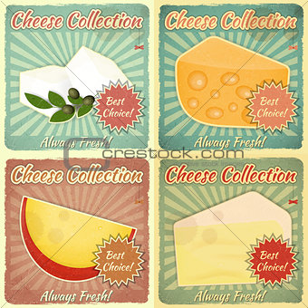 Vintage Set of Cheese Labels
