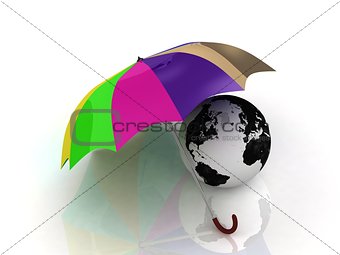the globe under the colour umbrella