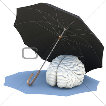 Umbrella covers the brain