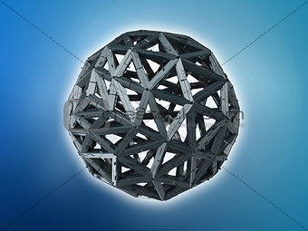 abstract steel sphere