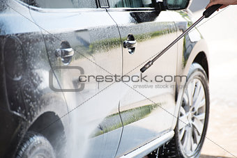 car and pressure washer