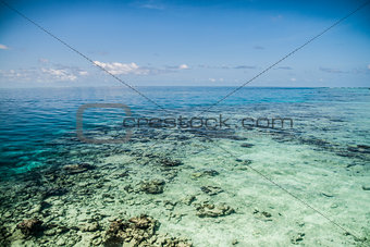Tropical sea water in Maldives