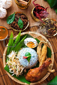 Malay food nasi kerabu
