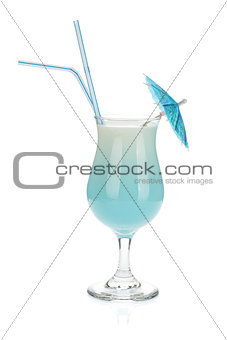 Blue coconut cream cocktail