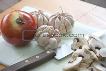 Onion garlic mushroom