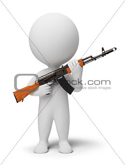 3d small people - soldier with ak74