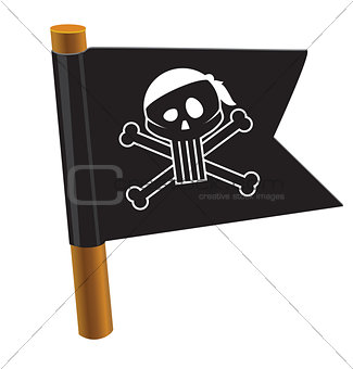Pirate flag with jolly roger