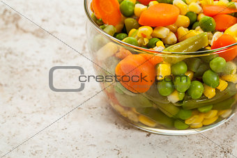 cooked vegetable mix