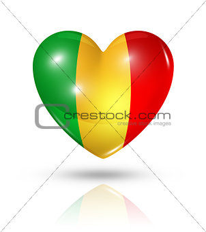 Love Mali, heart flag icon