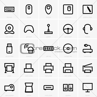 Computer peripheral icons