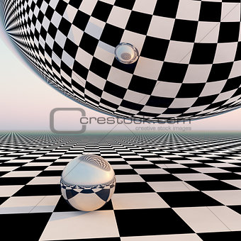Checkered Surreal Horizon