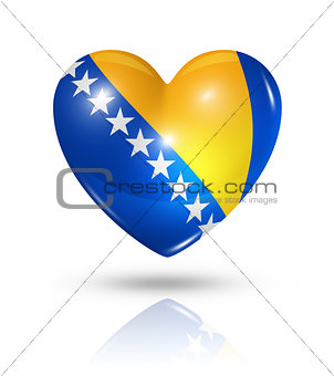 Love Bosnia and Herzegovina, heart flag icon