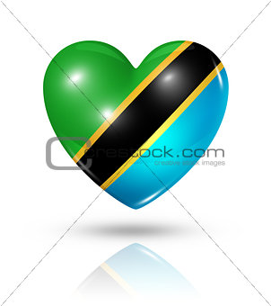 Love Tanzania, heart flag icon